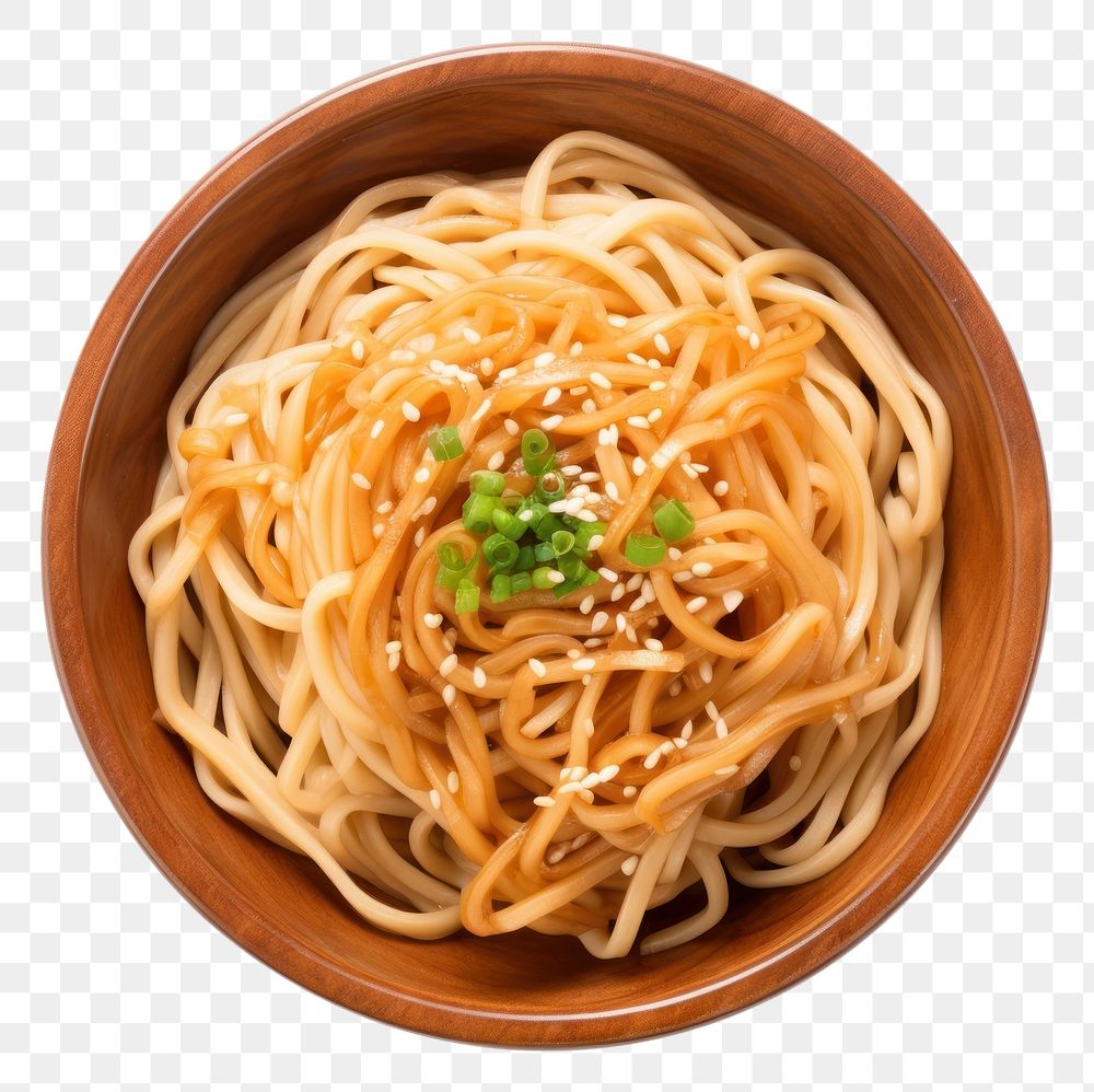 PNG Fried longevity noodles bowl spaghetti pasta. AI generated Image by rawpixel.