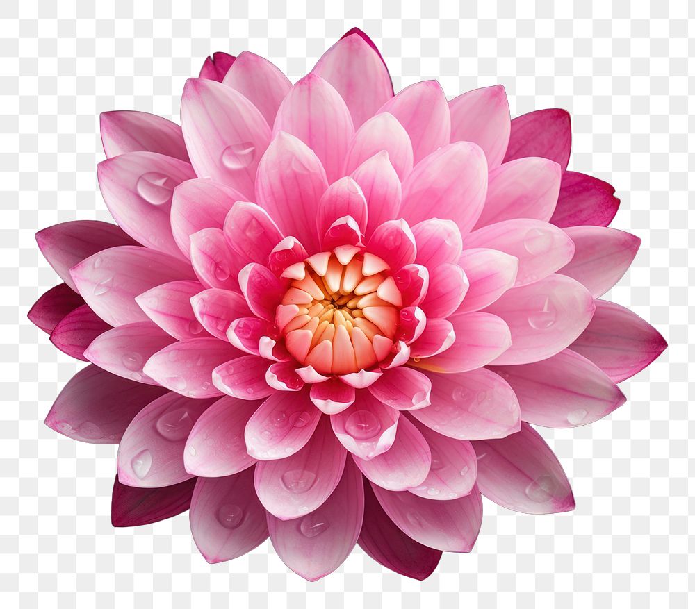 PNG Water Lily dahlia flower petal. AI generated Image by rawpixel.