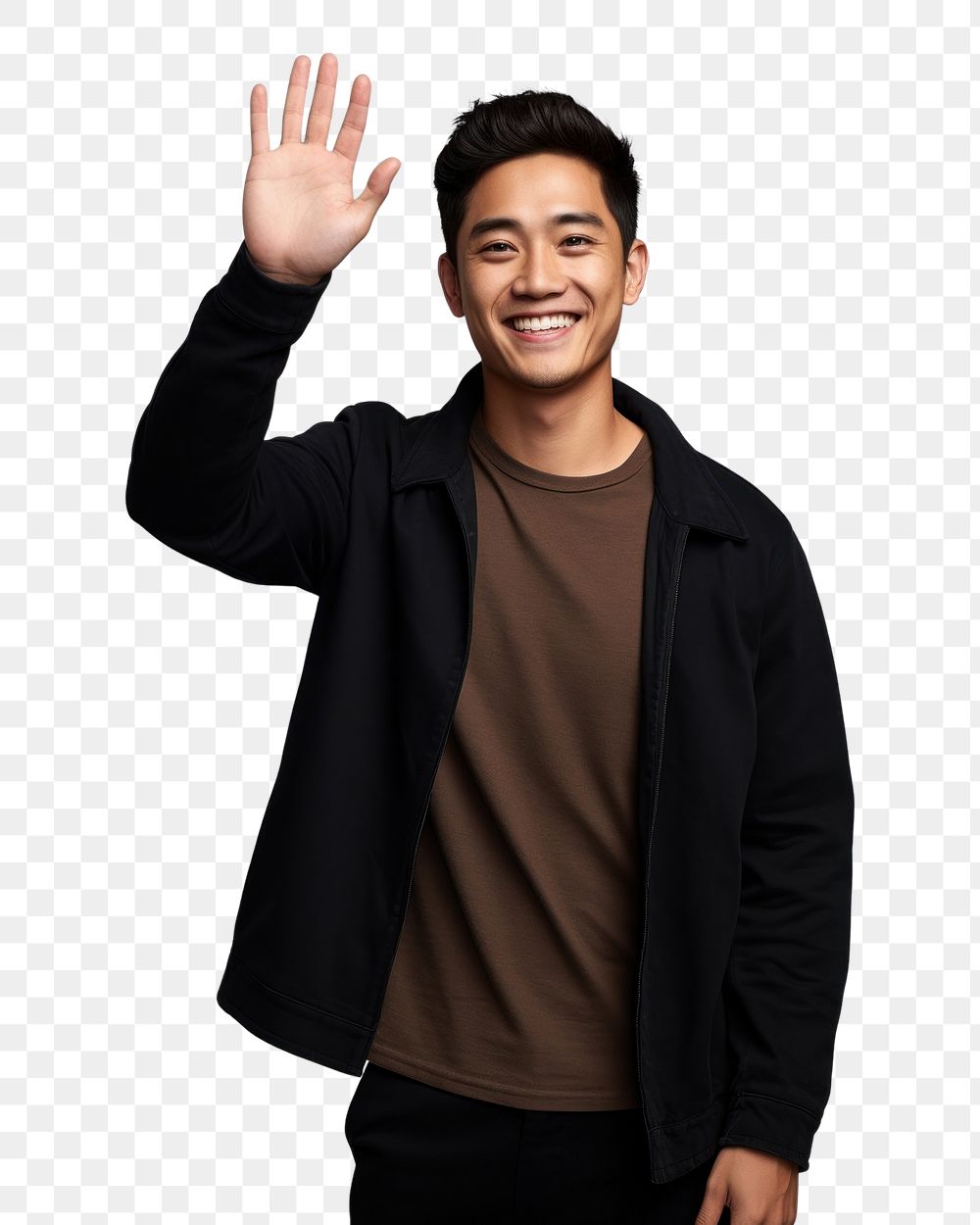 PNG Asian american man portrait smile adult. AI generated Image by rawpixel.