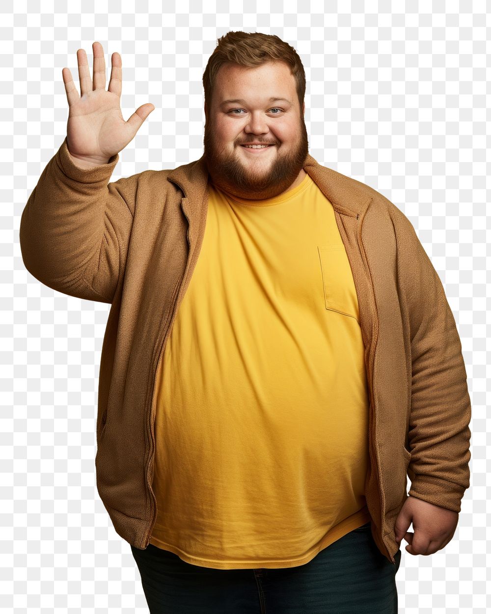 PNG Chubby man portrait photo hand. AI generated Image by rawpixel.