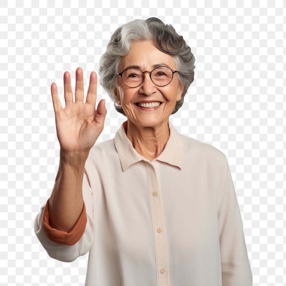 PNG Elderly woman portrait adult photo. AI generated Image by rawpixel.