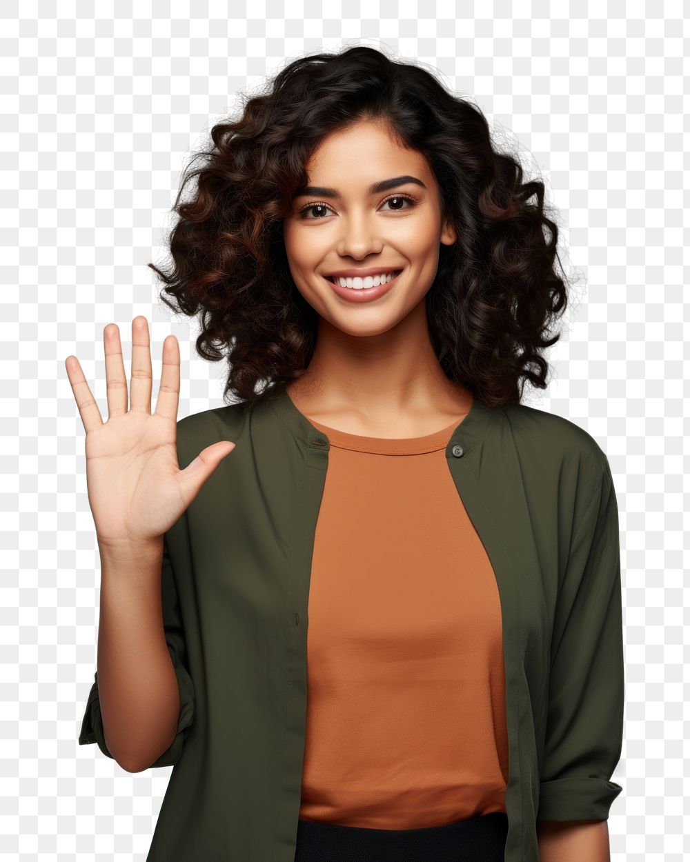 PNG Latin woman portrait smile adult. AI generated Image by rawpixel.