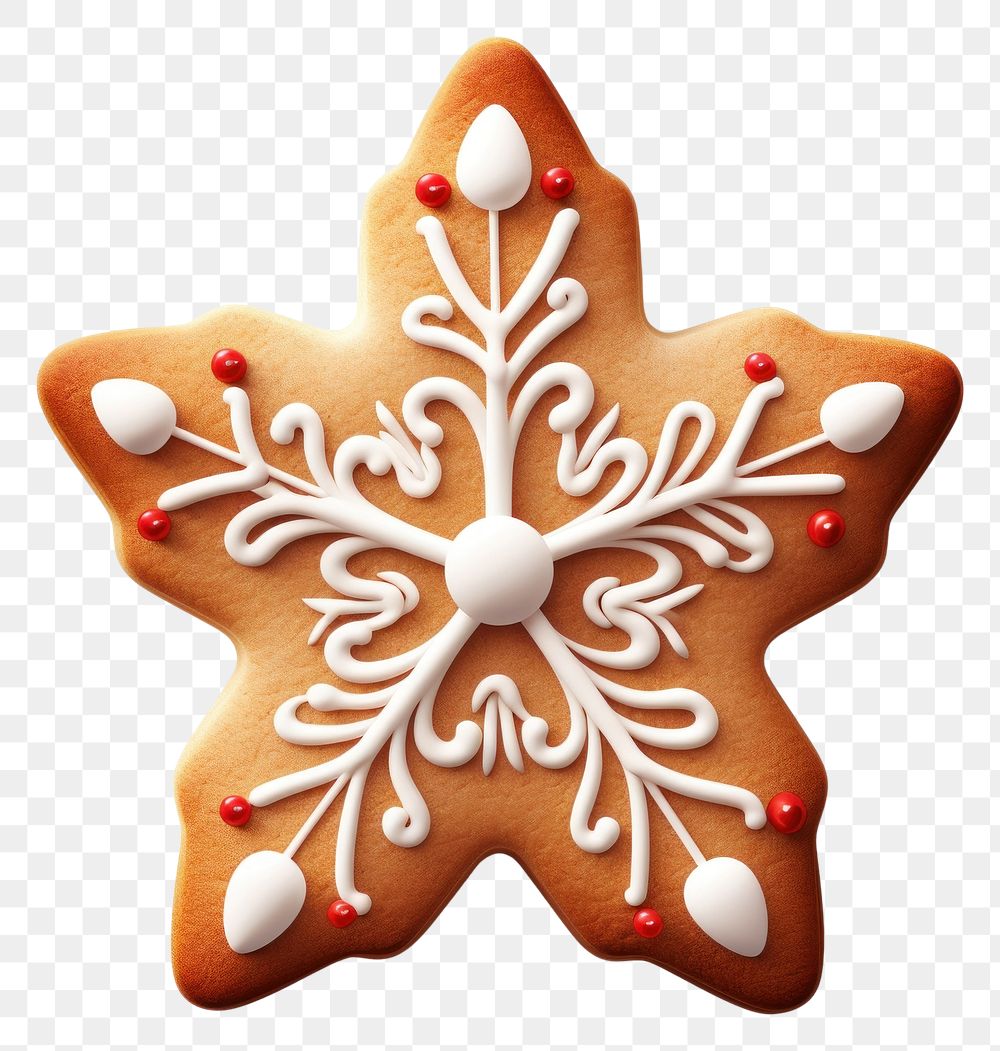PNG Christmas cookie gingerbread dessert icing. AI generated Image by rawpixel.