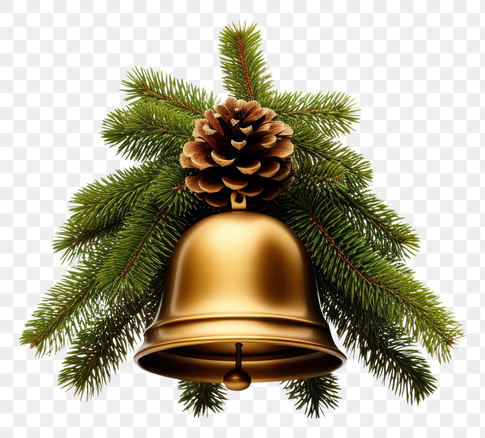 PNG Bell christmas spruce plant. AI generated Image by rawpixel.
