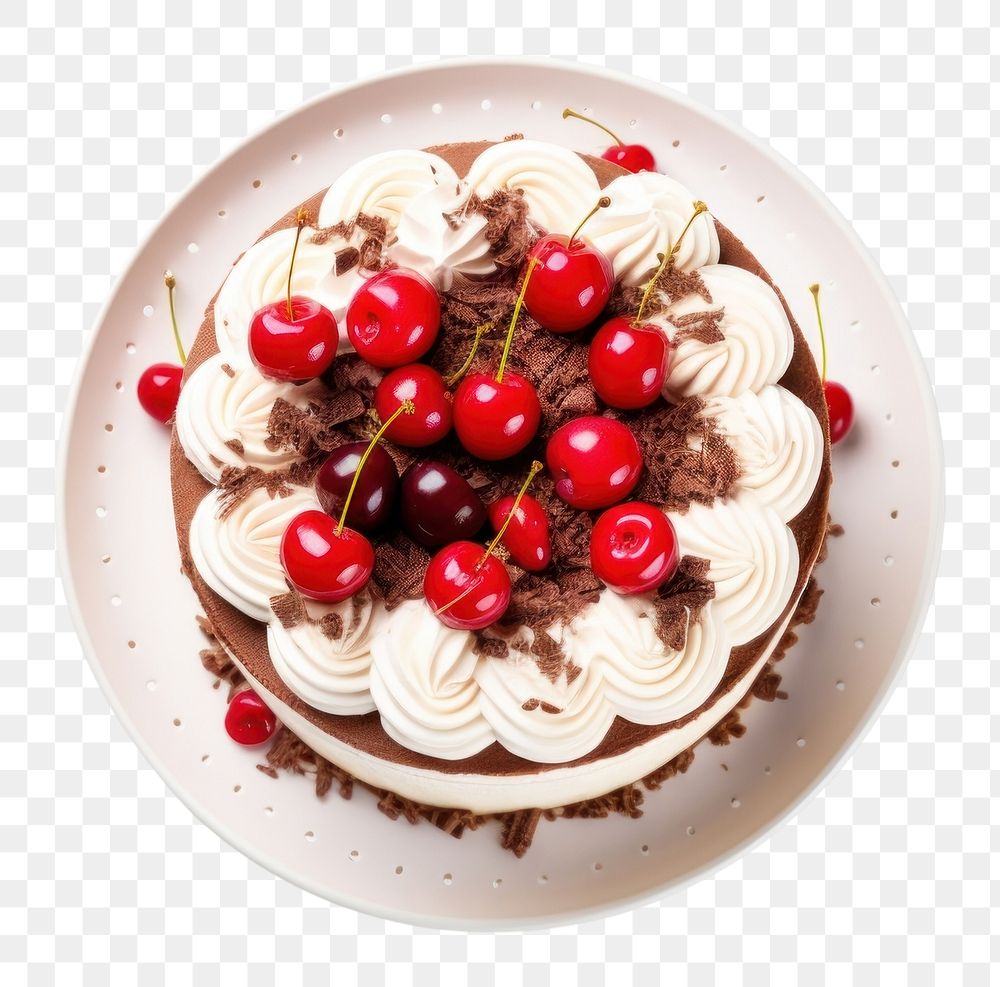 PNG Birthday cake dessert cream fruit. AI generated Image by rawpixel.
