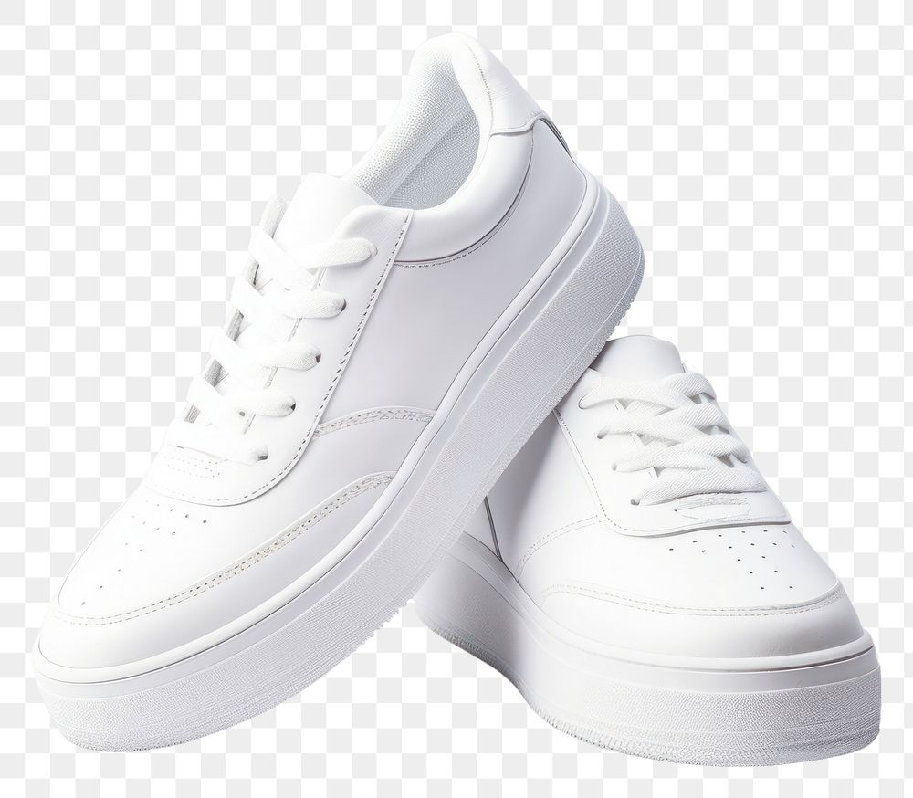 PNG White sneakers shoe footwear clothing. 