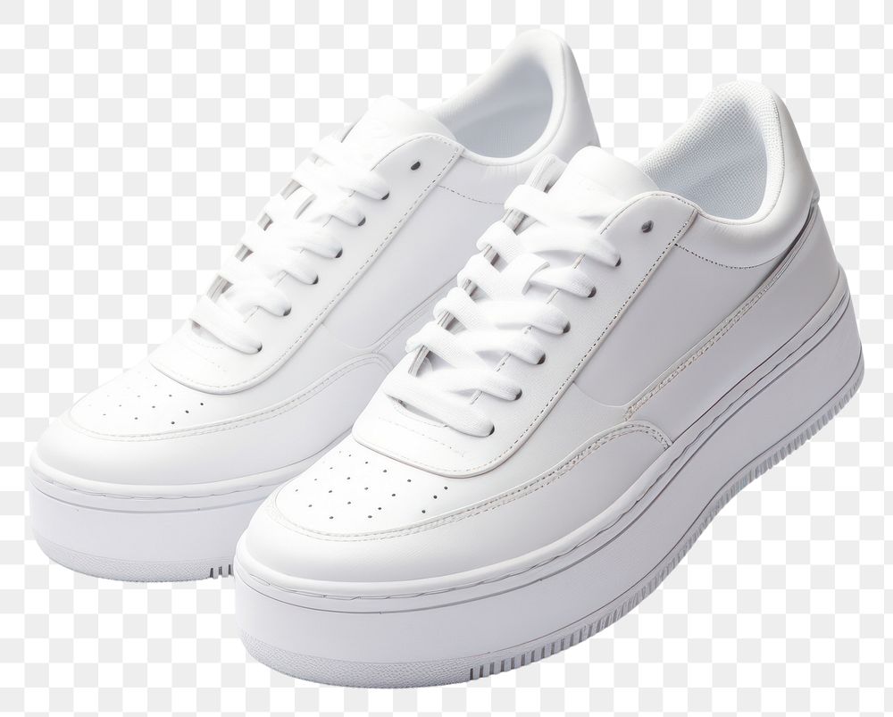 PNG  White sneakers shoe footwear clothing. AI generated Image by rawpixel.