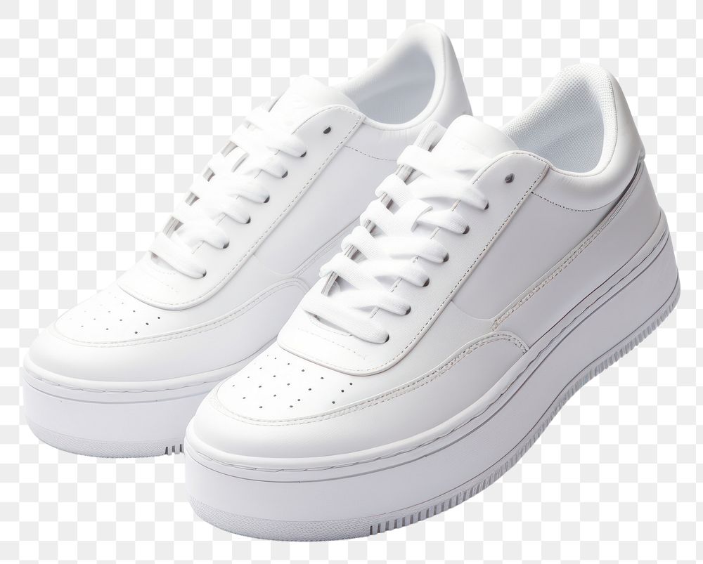 PNG White sneakers shoe footwear clothing. 