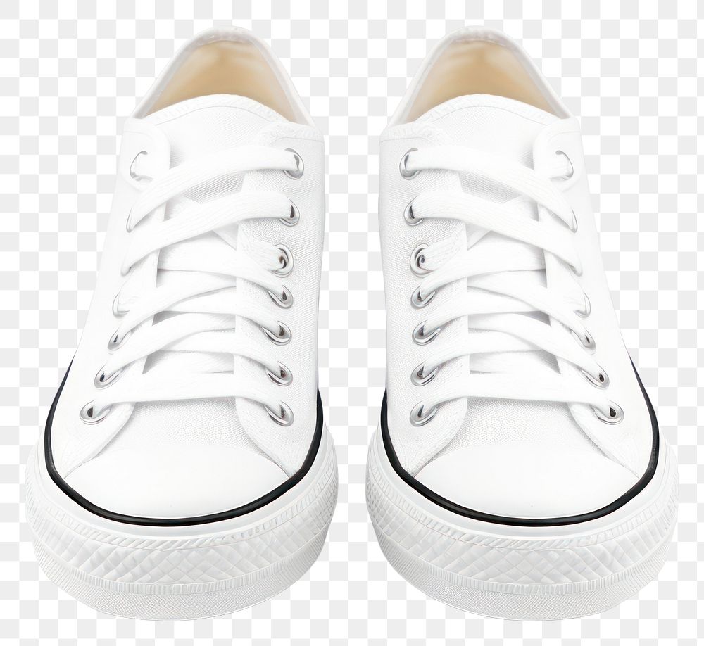 PNG  White sneakers footwear shoe pair. AI generated Image by rawpixel.