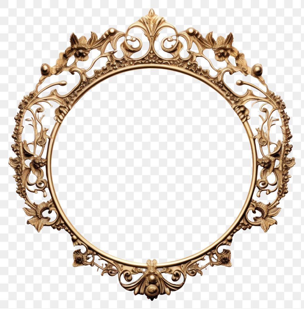 PNG  Crescent design frame vintage jewelry locket photo. AI generated Image by rawpixel.