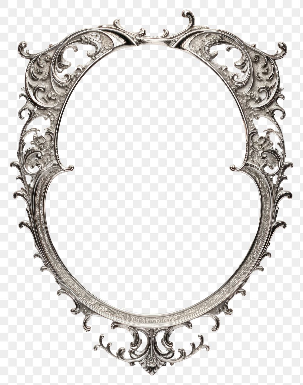 PNG  Crescent design frame vintage jewelry locket white background. AI generated Image by rawpixel.