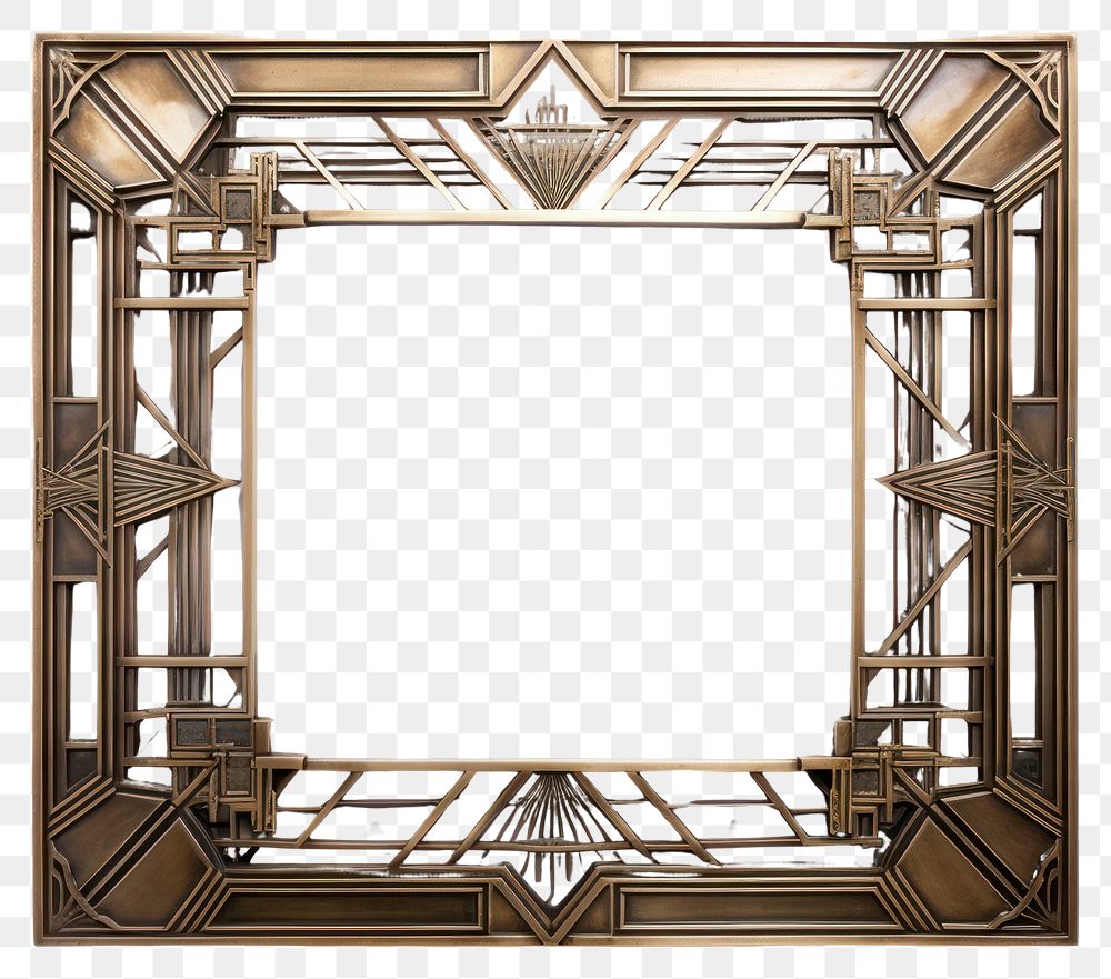 PNG  Art deco design frame vintage photo white background architecture. AI generated Image by rawpixel.