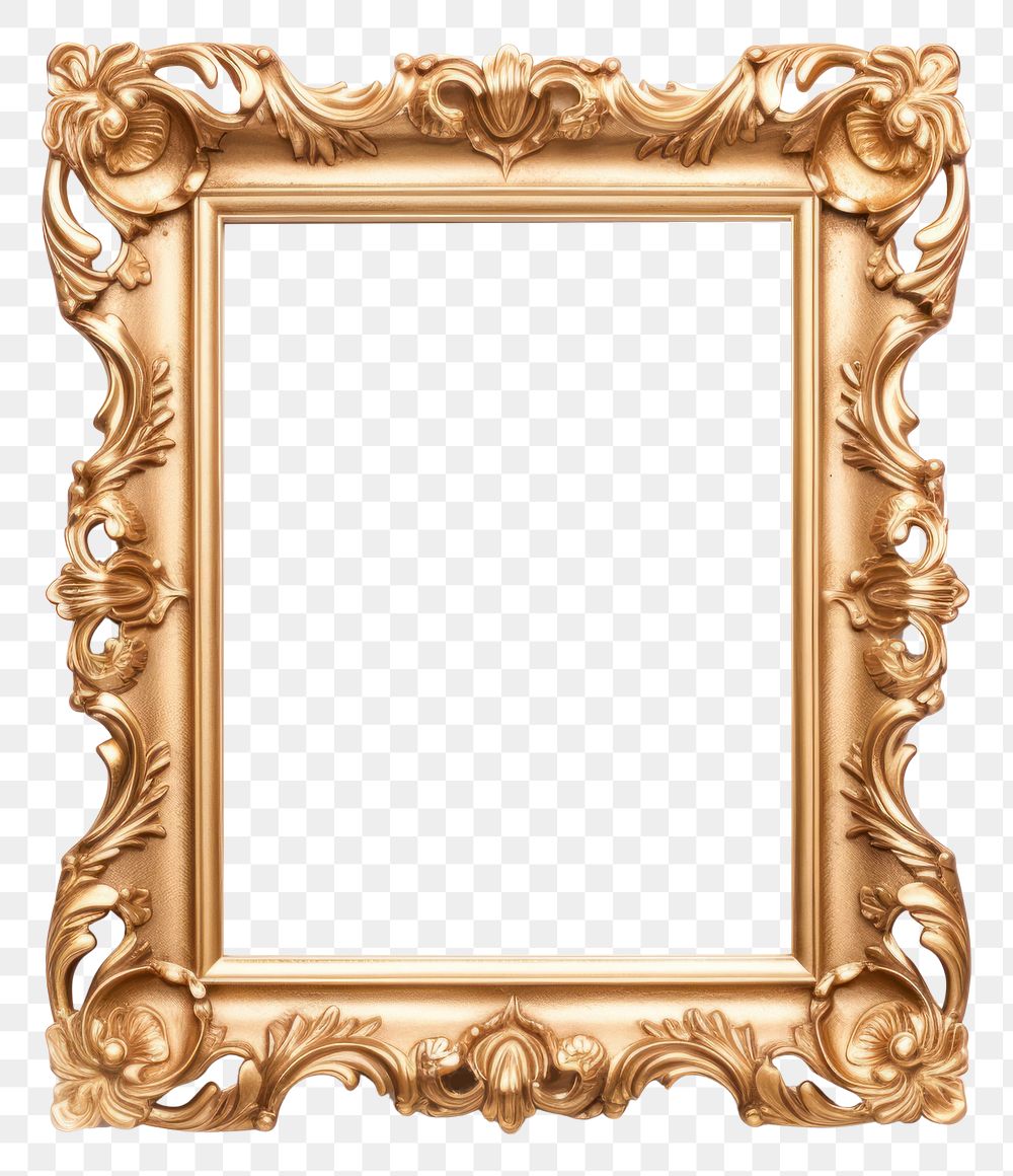PNG  Gold frame vintage photo white background architecture. AI generated Image by rawpixel.