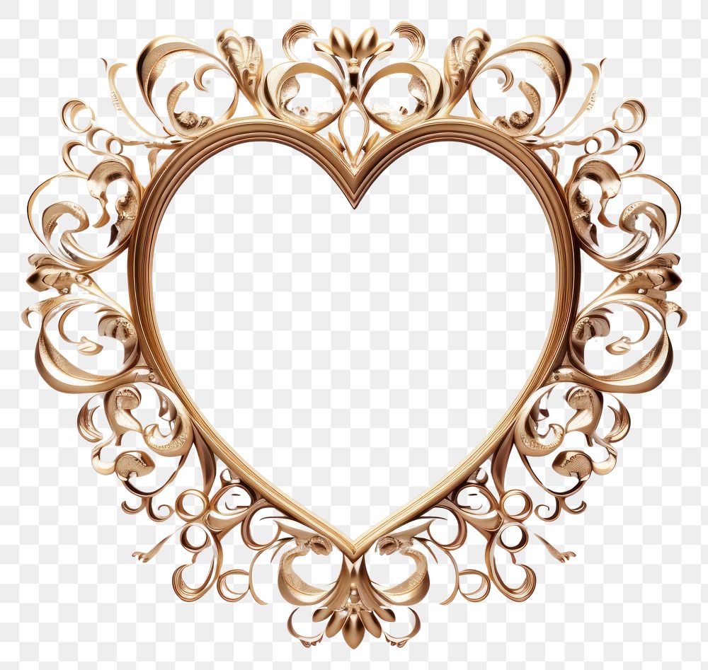 PNG  Heart design frame vintage jewelry locket heart