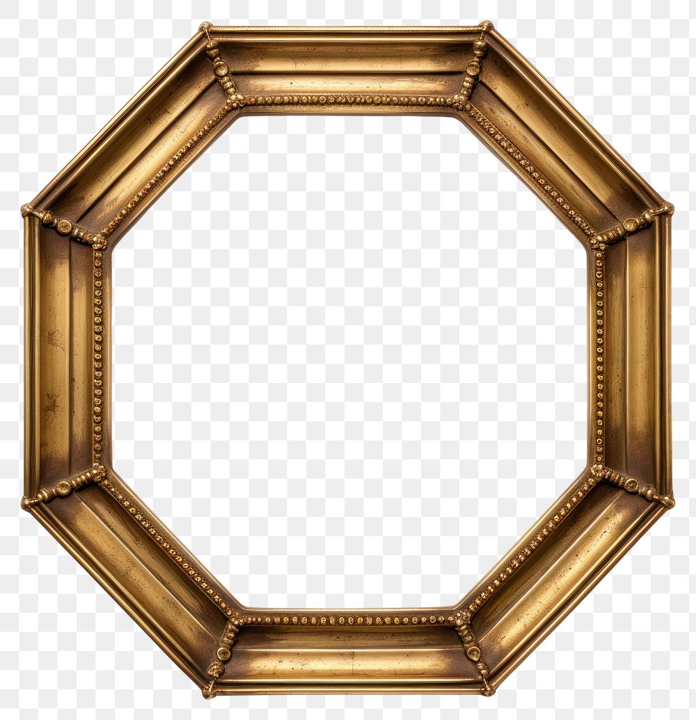 PNG  Octagon design frame vintage jewelry photo white background. AI generated Image by rawpixel.