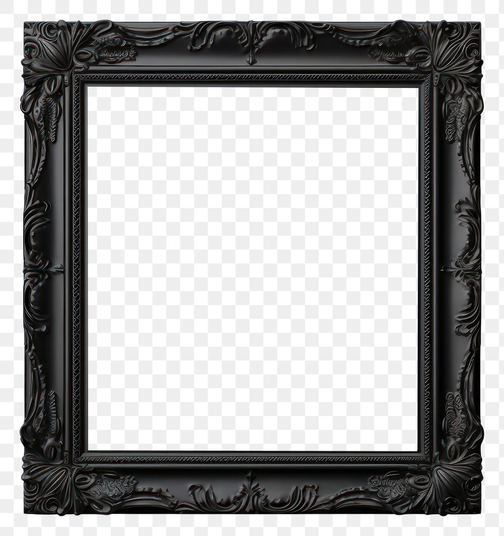 PNG  Square black backgrounds frame white background. AI generated Image by rawpixel.