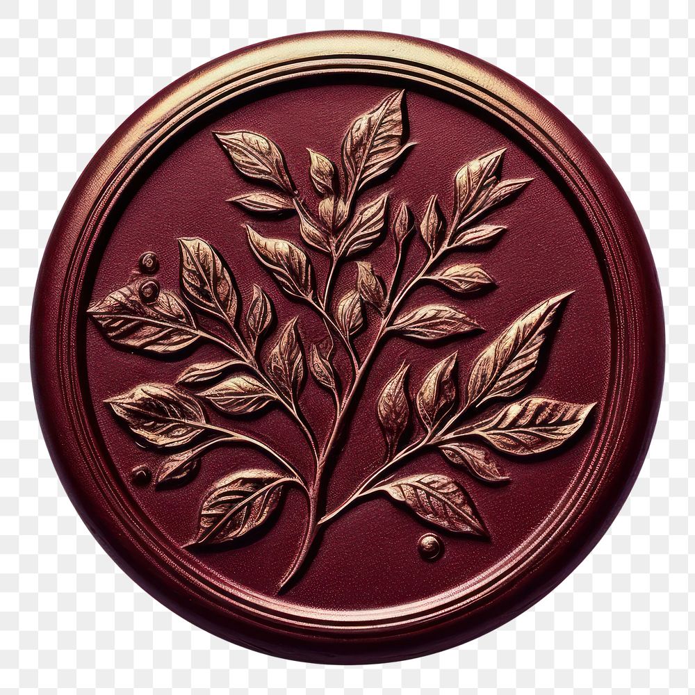 PNG Botanical jewelry locket maroon