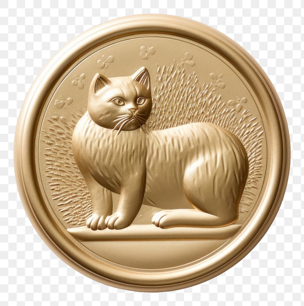 PNG Mammal animal bronze gold. AI generated Image by rawpixel.