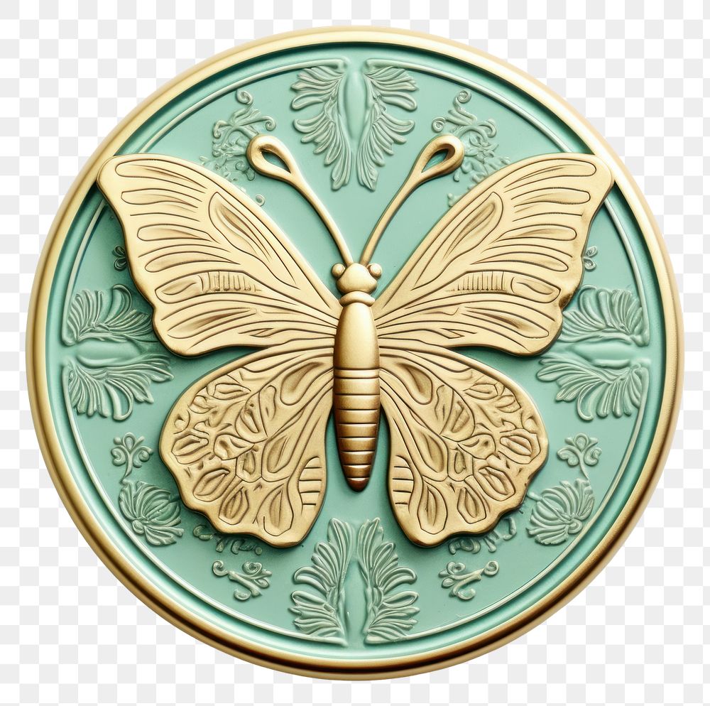 PNG Butterfly locket money magnification. AI generated Image by rawpixel.