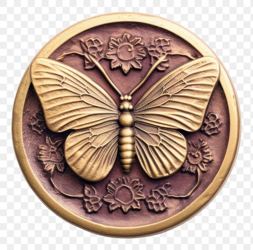 PNG Butterfly locket money coin