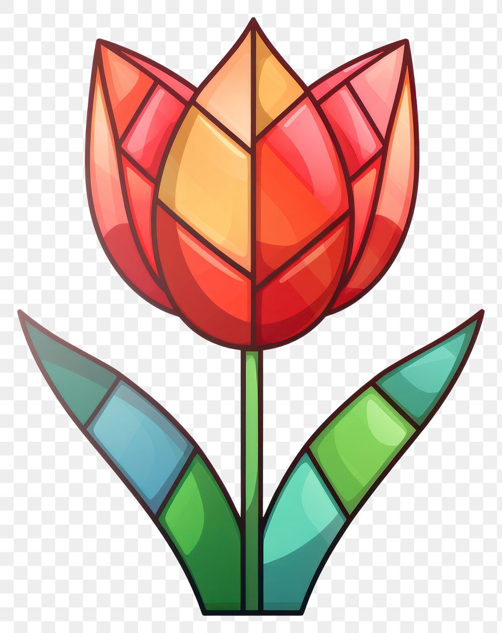 PNG  Glass Tulip tulip flower plant. AI generated Image by rawpixel.