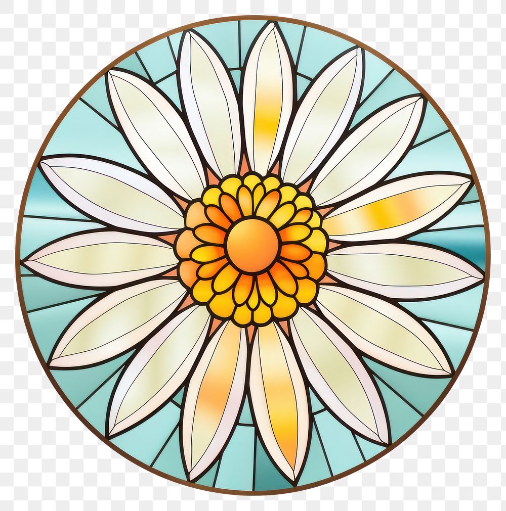 PNG  Glass daisy flower shape art. AI generated Image by rawpixel.