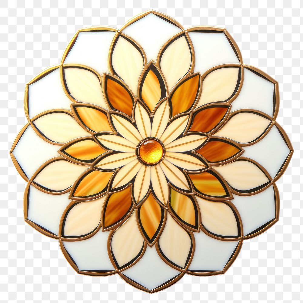 PNG  Glass Gold flower jewelry brooch shape. AI generated Image by rawpixel.