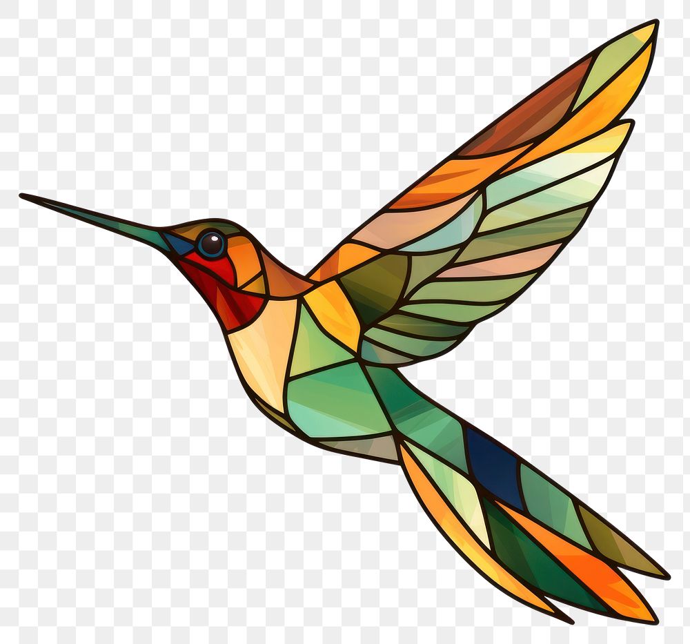 PNG  Glass hummingbird animal art white background. AI generated Image by rawpixel.