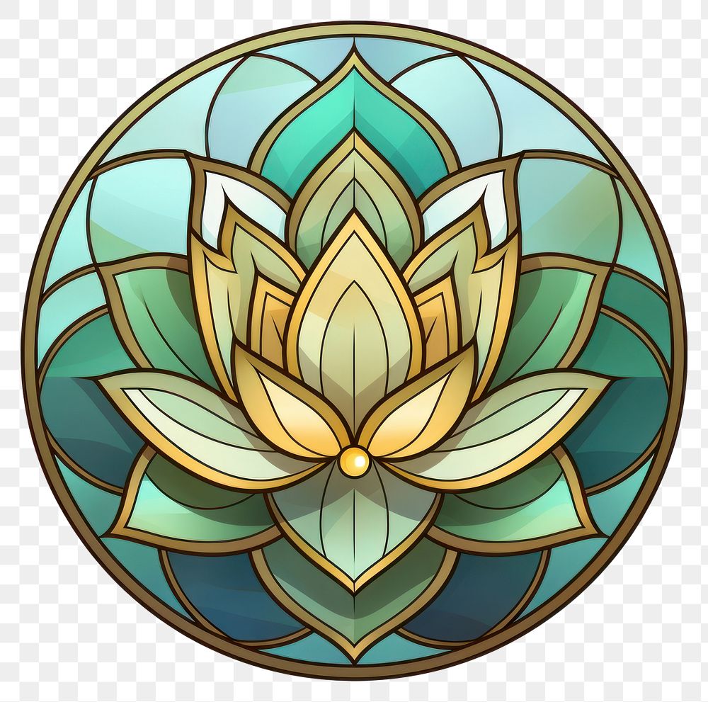 PNG Glass Lotus shape art stained glass. 