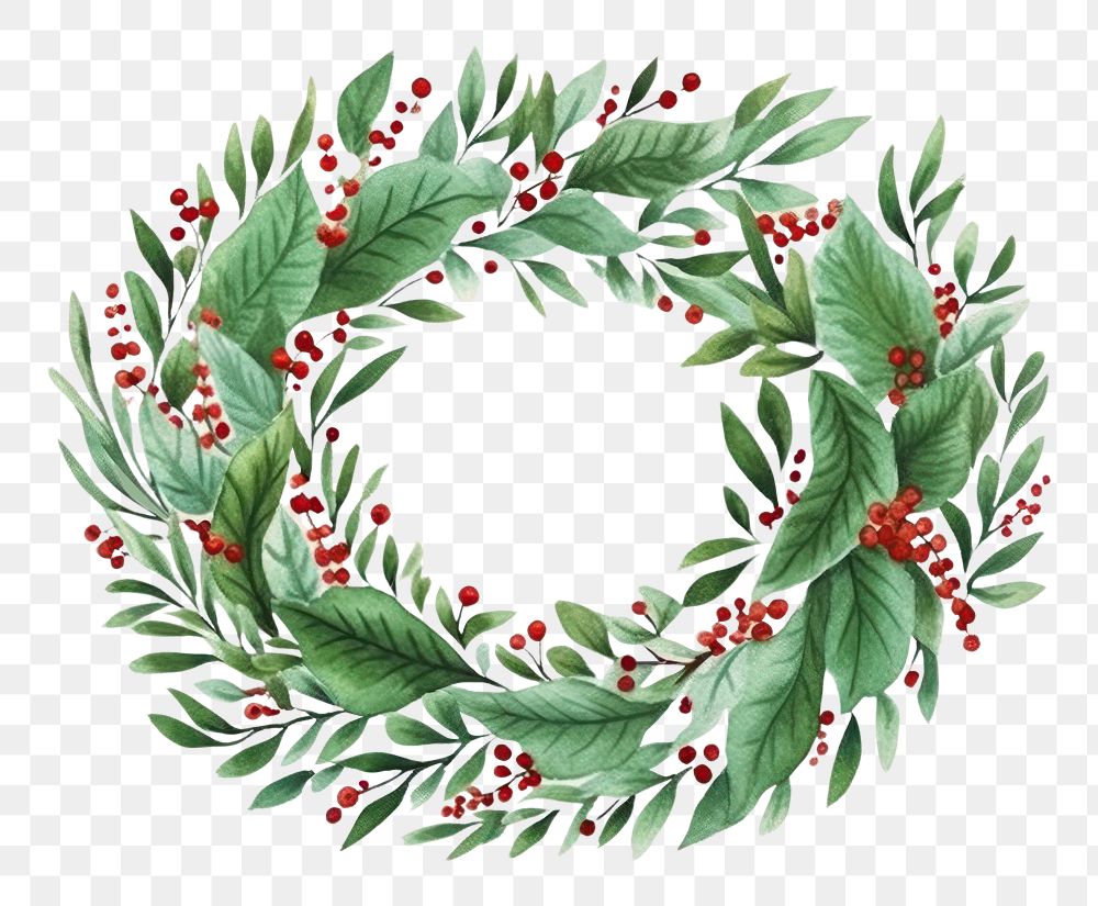 PNG Wreaths wreath christmas pattern. AI generated Image by rawpixel.