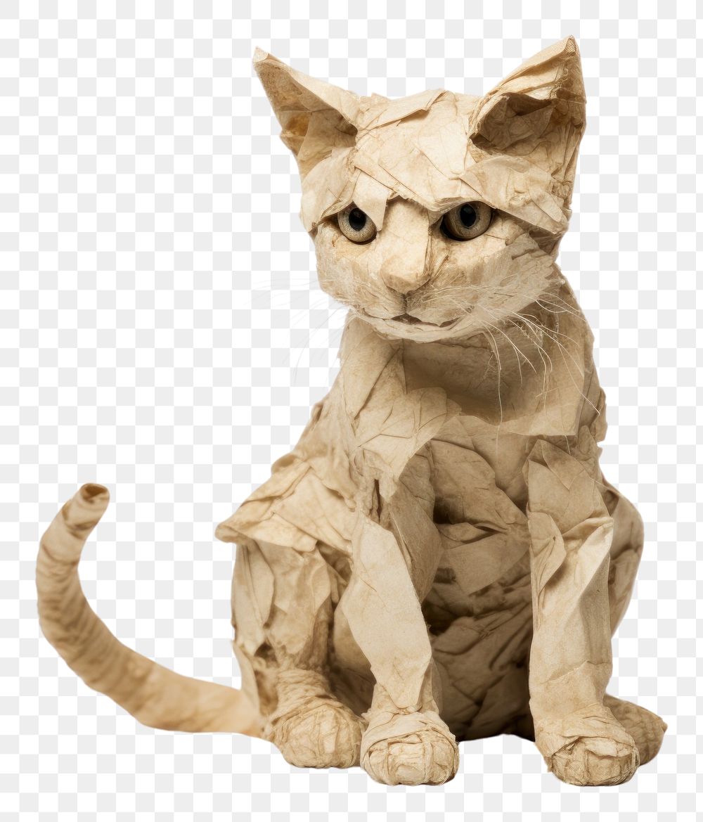 PNG Cat sculpture animal mammal. AI generated Image by rawpixel.