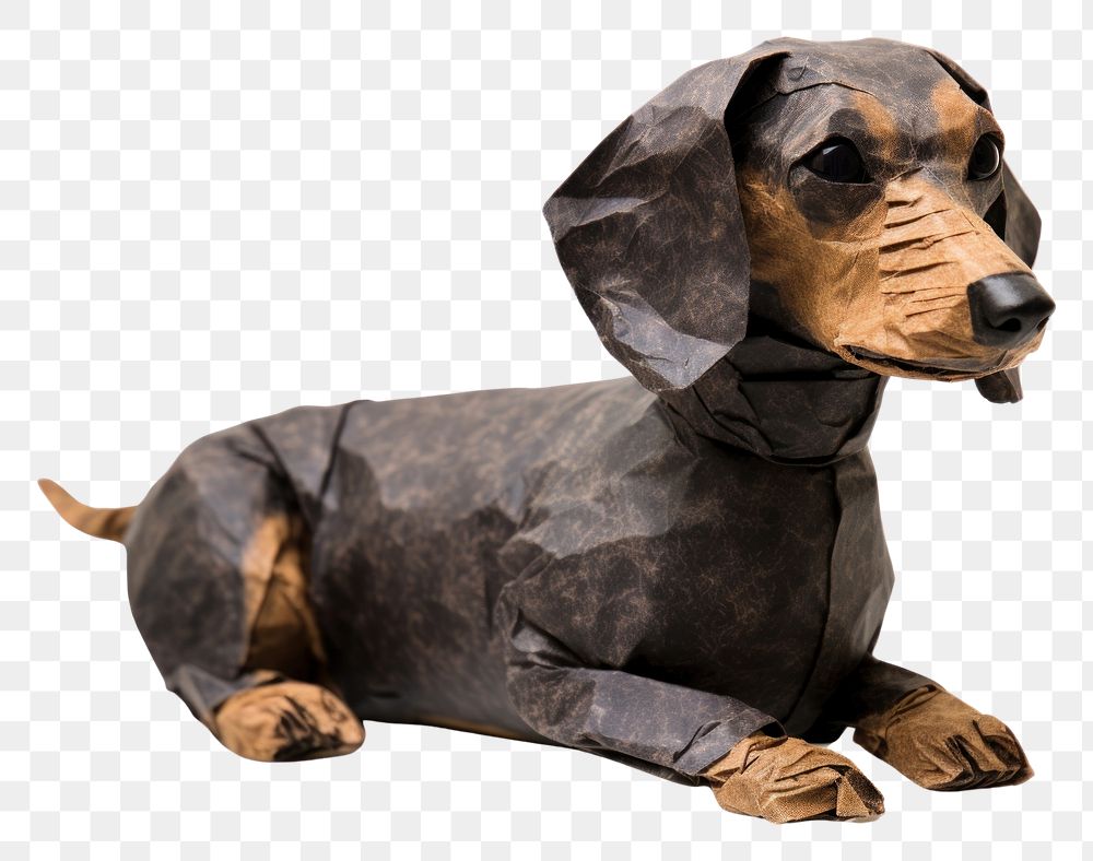PNG Dachshund animal mammal paper. AI generated Image by rawpixel.