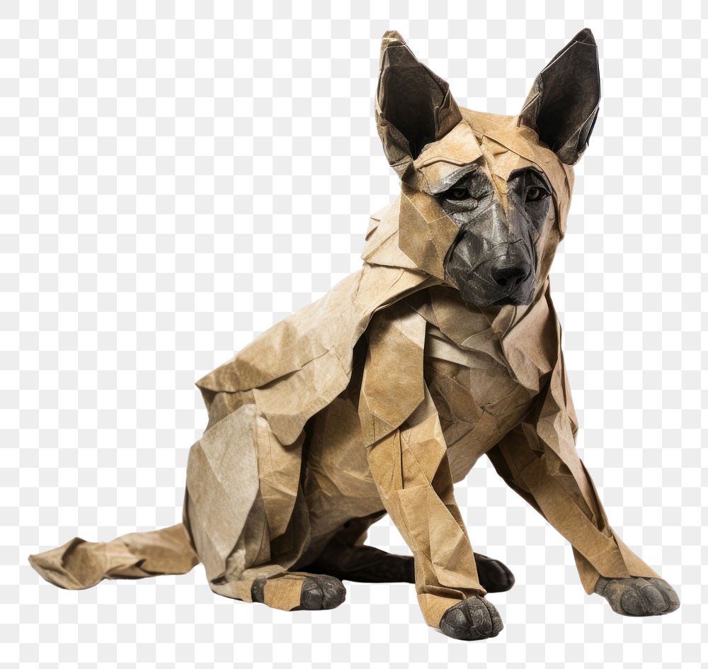 PNG German shepherd origami animal mammal. AI generated Image by rawpixel.