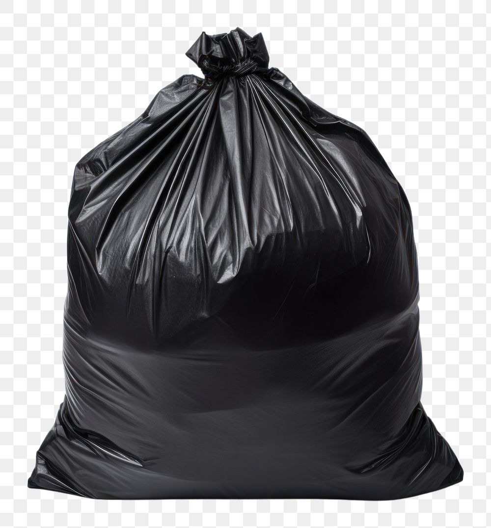 PNG  Black garbage bag plastic white background recycling. AI generated Image by rawpixel.