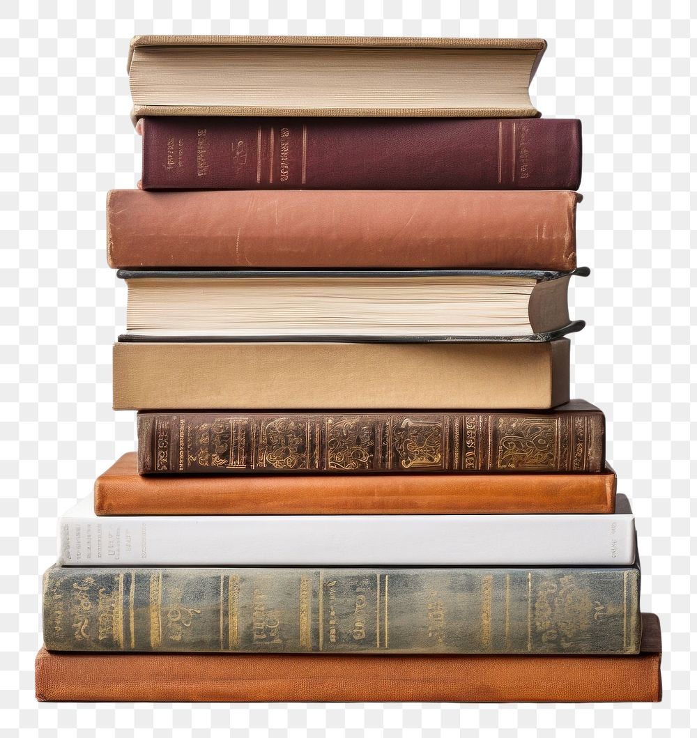 PNG  Stack of books and an opened book atop publication library intelligence