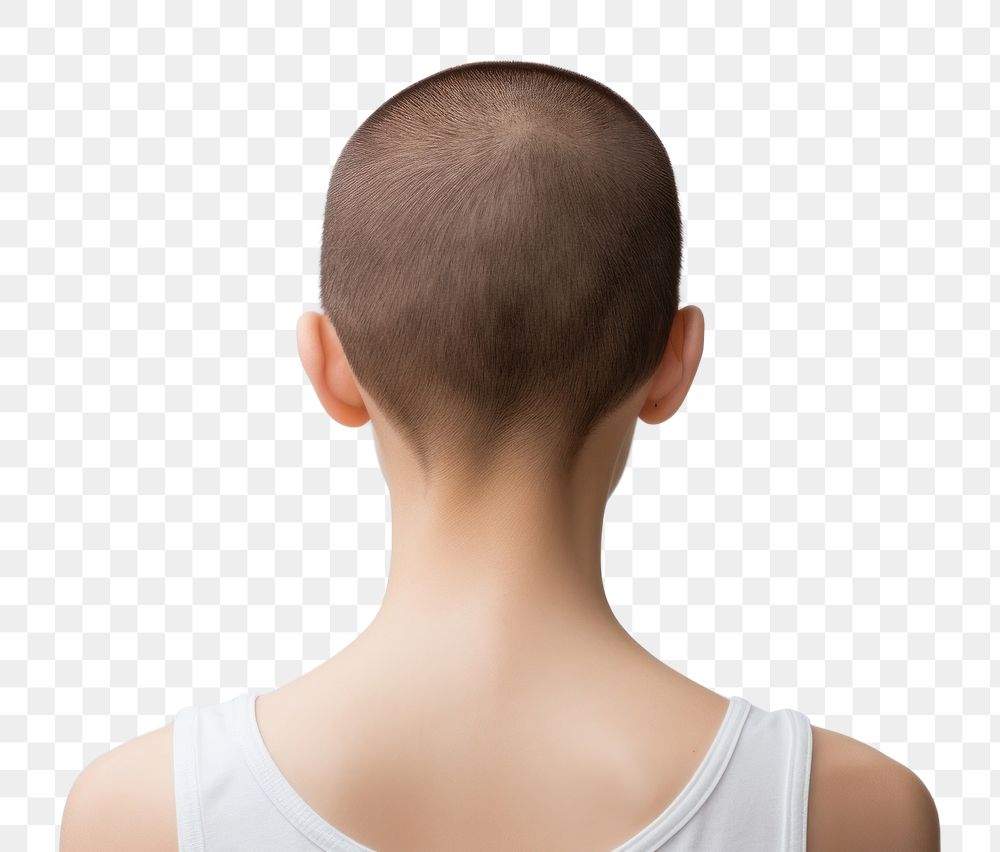 PNG Buzz cut hair back individuality hairstyle. 