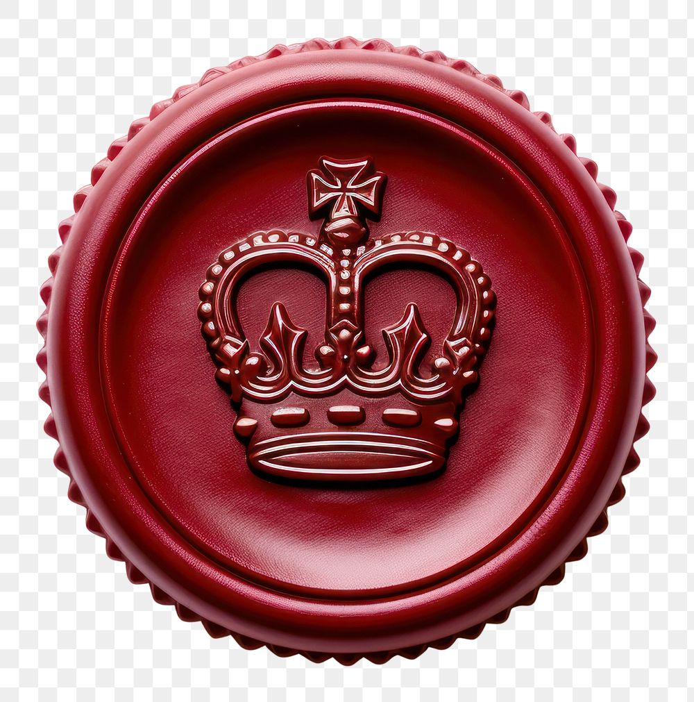 PNG Crown white background wax seal royalty. AI generated Image by rawpixel.