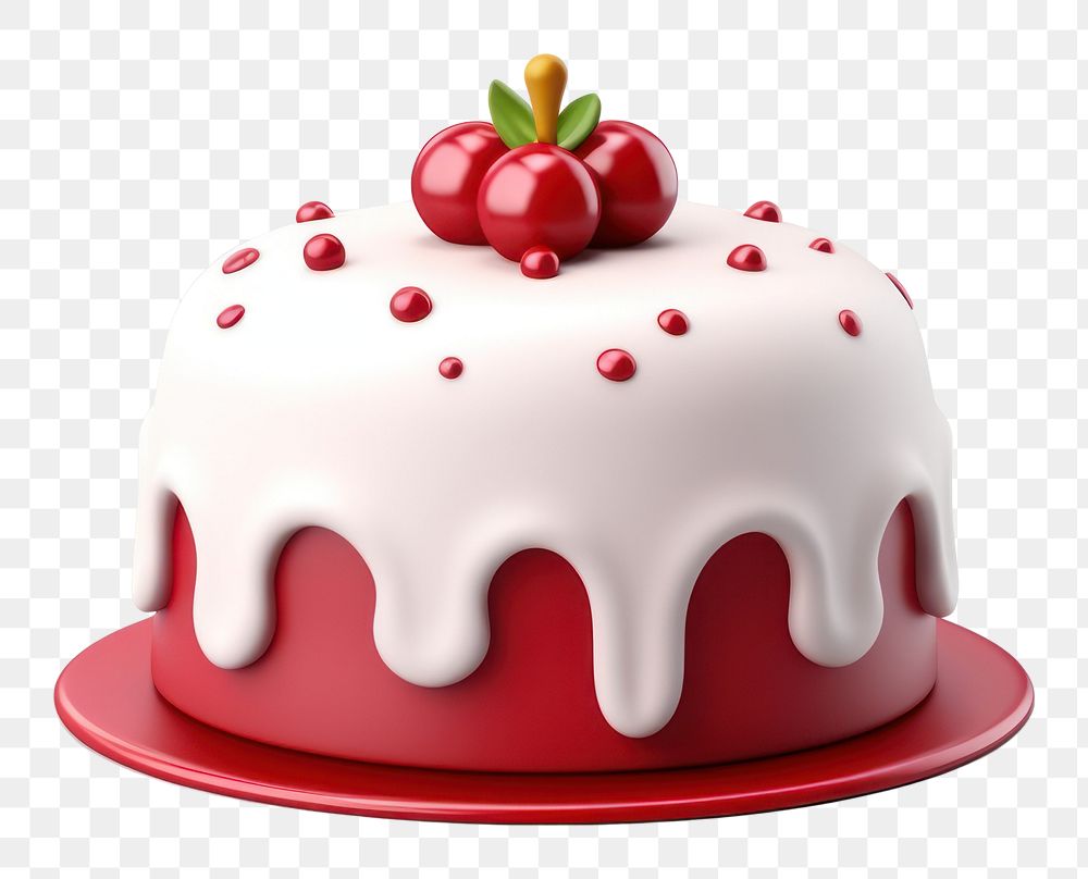 PNG A new year cake dessert berry icing. AI generated Image by rawpixel.