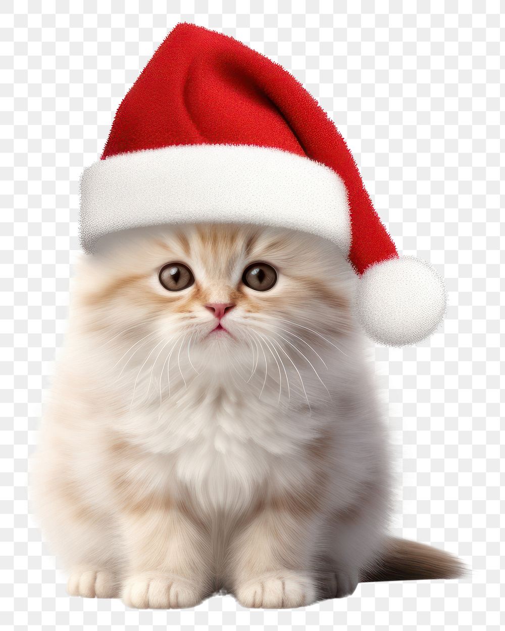 PNG Cat wear santa hat mammal animal kitten. AI generated Image by rawpixel.