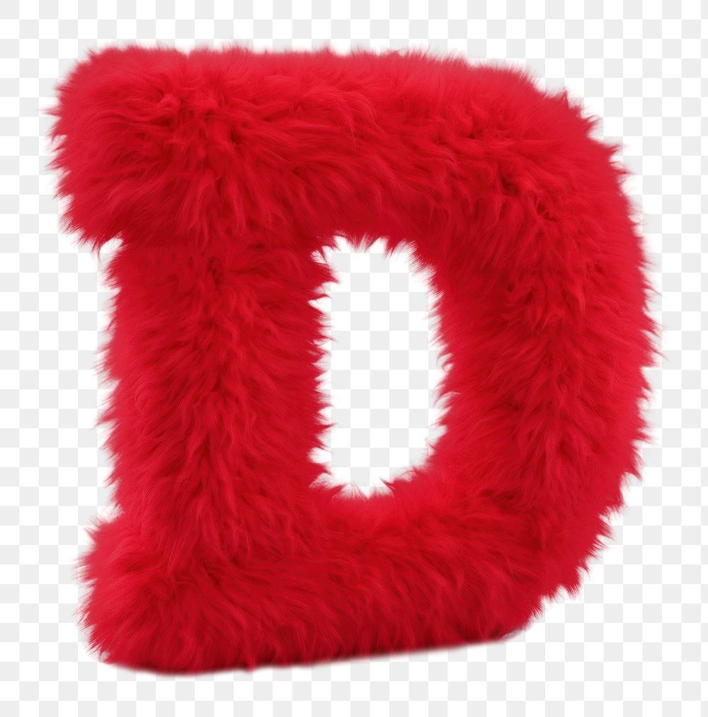 PNG Alphabet I shape red fur white background. AI generated Image by rawpixel.