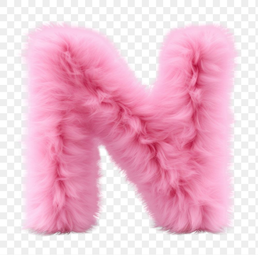 PNG Alphabet N shape fur pink white background. AI generated Image by rawpixel.