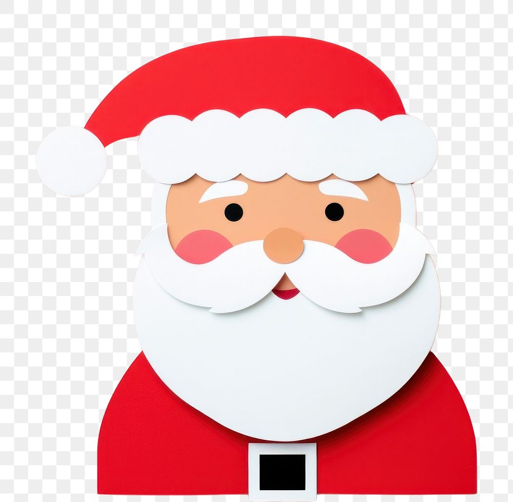 PNG  Santa claus cartoon paper anthropomorphic. AI generated Image by rawpixel.