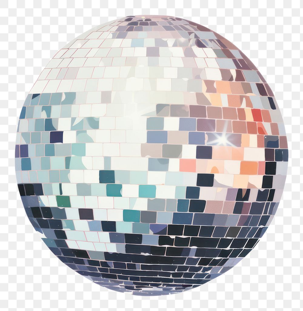 PNG Mirror ball sphere white background celebration. AI generated Image by rawpixel.