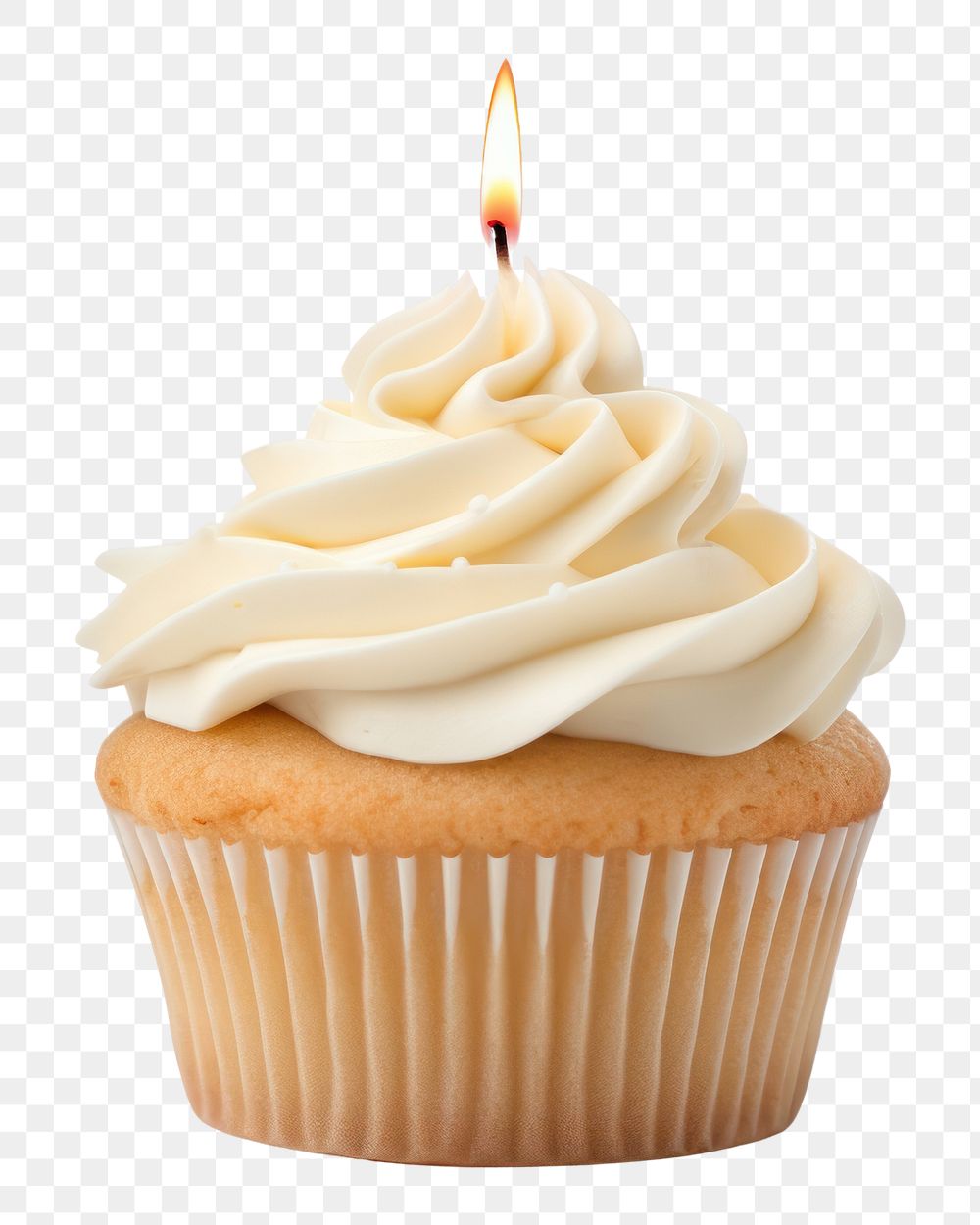 PNG Cupcake dessert candle icing. AI generated Image by rawpixel.