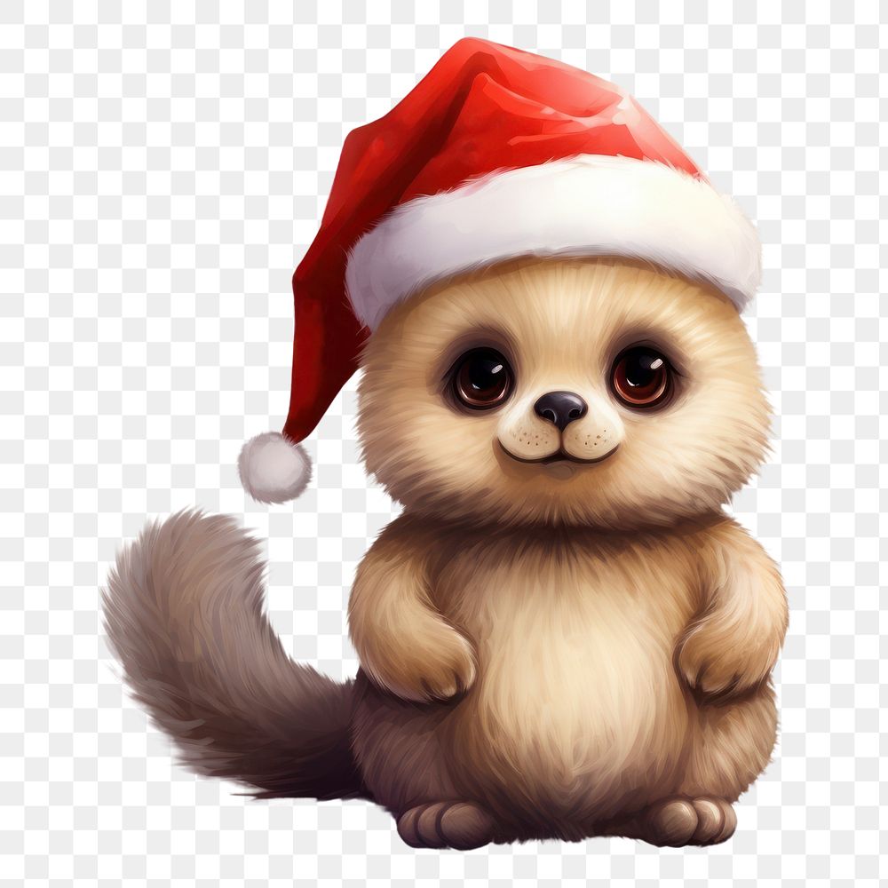 PNG Animal christmas mammal cute. AI generated Image by rawpixel.