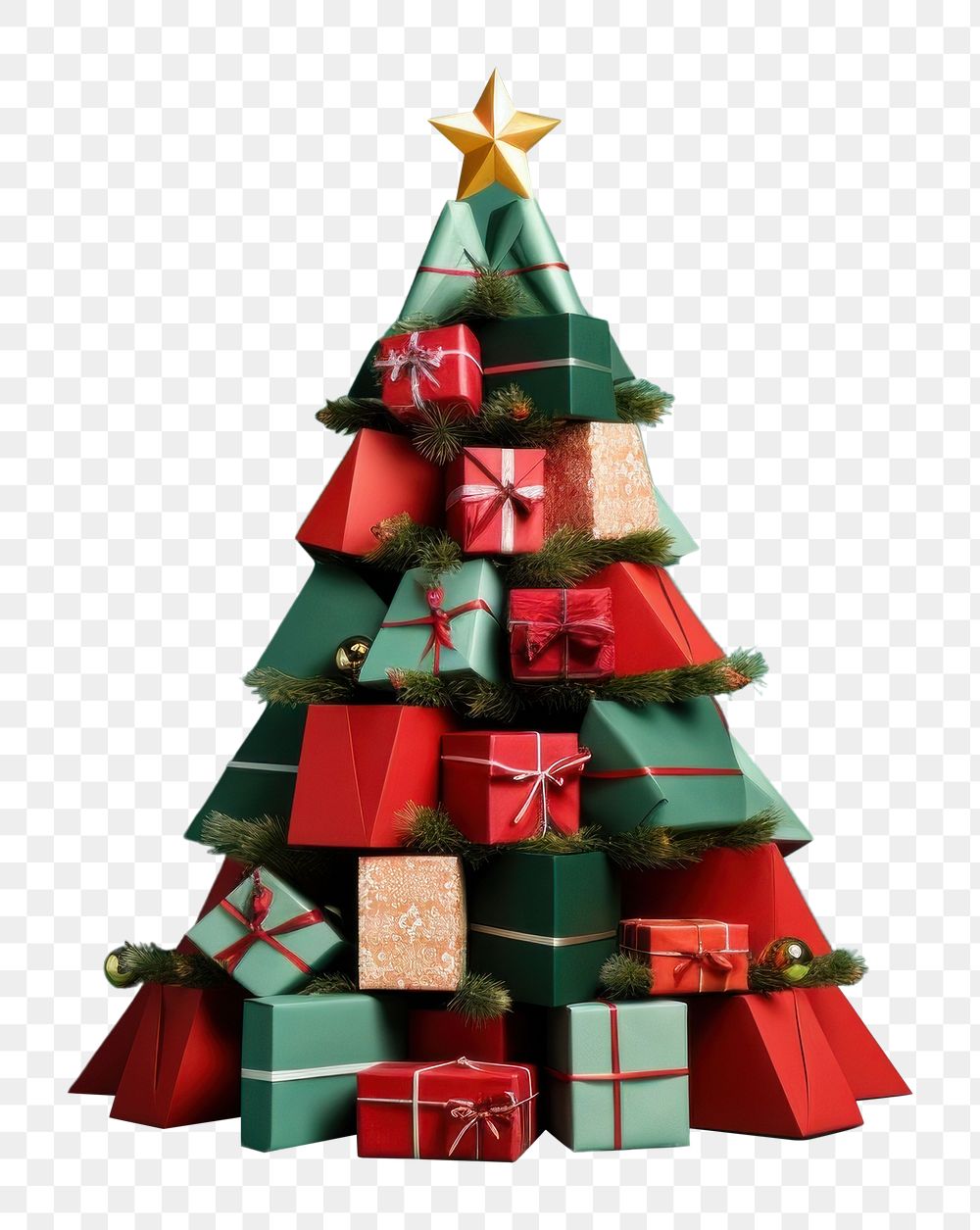 PNG Christmas tree christmas box shape