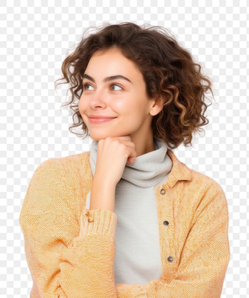PNG  Young european woman portrait smile adult. AI generated Image by rawpixel.
