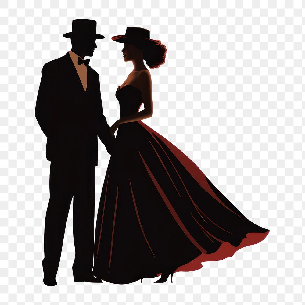 PNG Fashion dress silhouette wedding. AI generated Image by rawpixel.