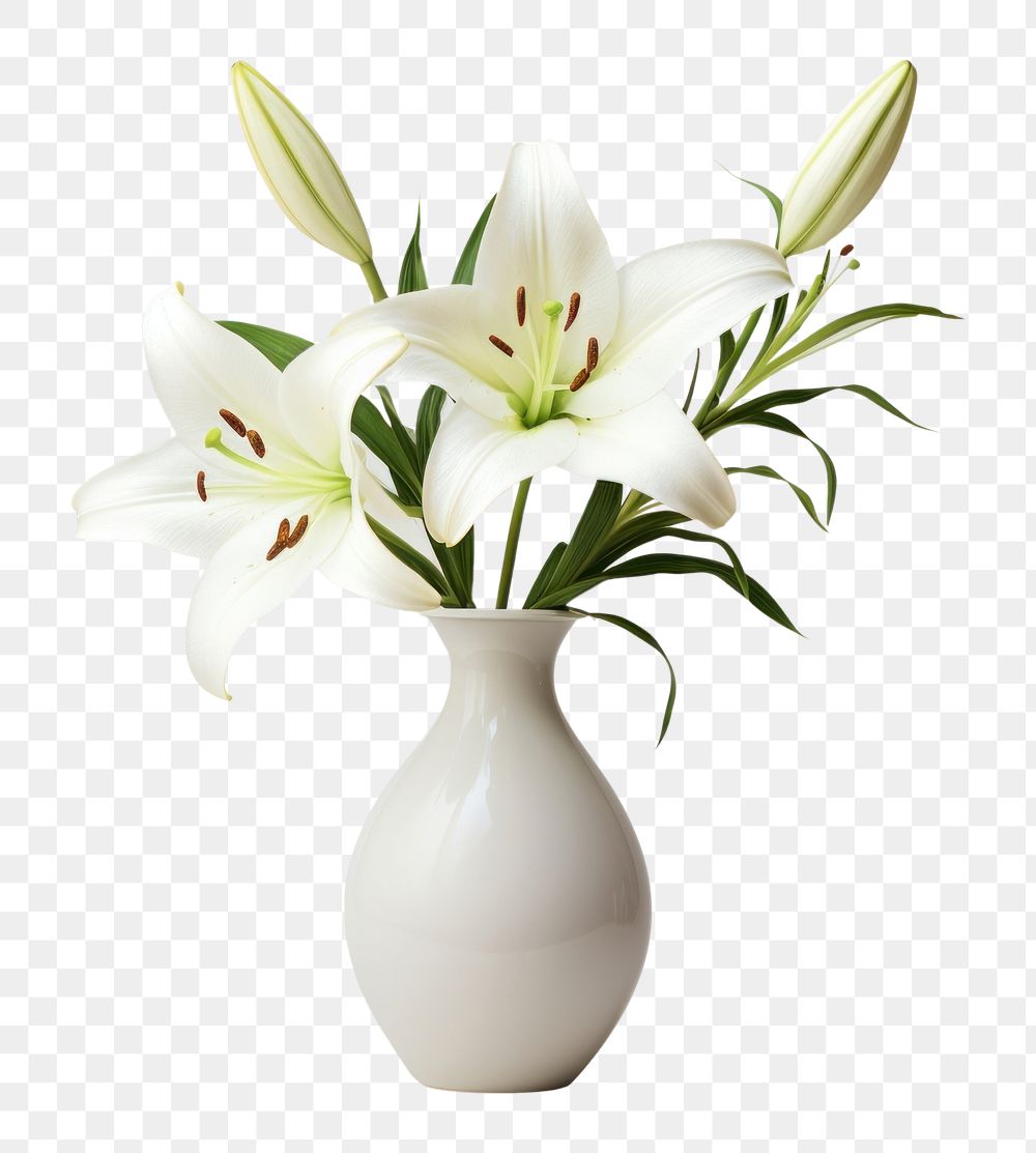 PNG  Flower lily vase plant