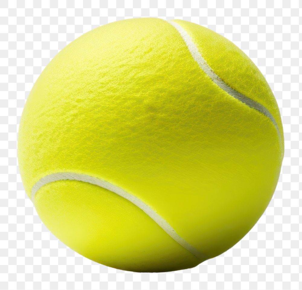 PNG  A tennis ball sports white background racket. AI generated Image by rawpixel.